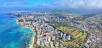 Aerial view of Waikīkī
