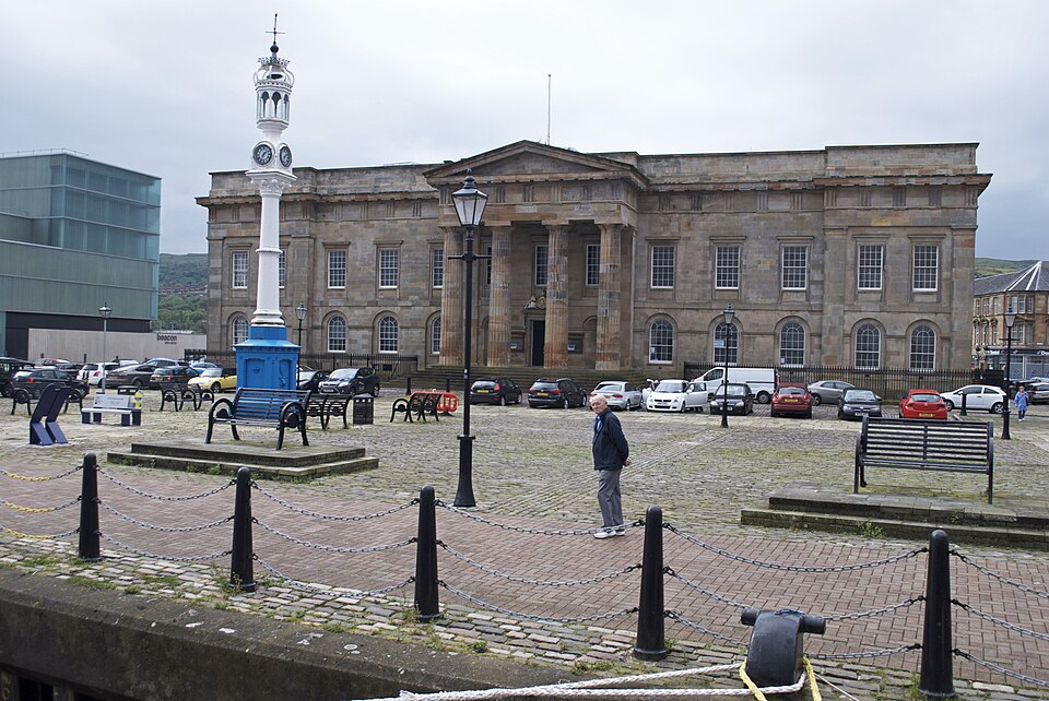 File:Custom House from quay, Greenock.jpg