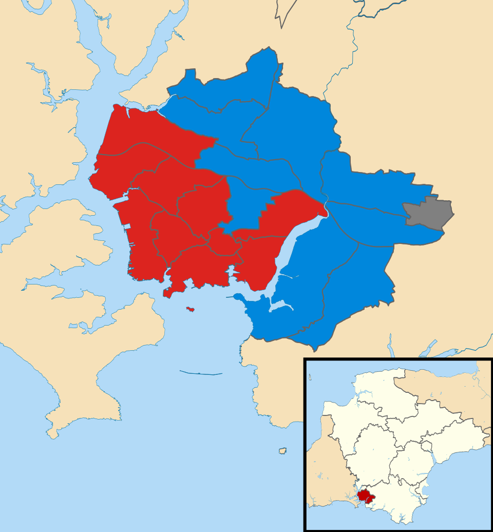 File:Plymouth City Council election 2019 map.svg