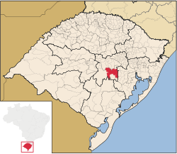 Location in Rio Grande do Sul  state