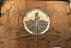 A surviving Virginia state flag with the 1904 state seal