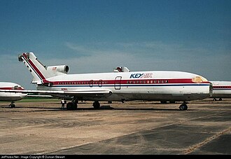 N467US, the 727 involved in the 1971 hijacking, as Key Air N29KA, being dismantled in Mississippi 1996