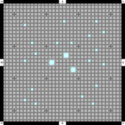 Schematic of the library's ceiling, as seen from below.