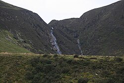 Pistyll y Llyn from afar