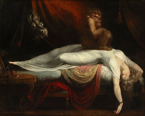 The Nightmare, by Henry Fuseli on Sleep paralysis