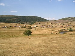 Panoramic view of Crvsko, Serbia.
