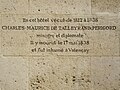 Inscription at the Hôtel de Saint-Florentin