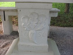 Monastic table from 1656, detail