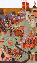 Ottoman Ghazi cavalrymen during the Battle of Nicopolis.