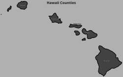 Map of Hawaii counties