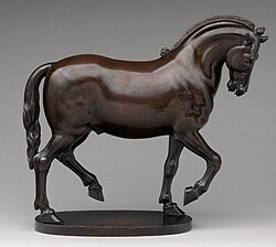 Horse by Giambologna (workshop), probably around 1590. 10 inches (25 cm) high.