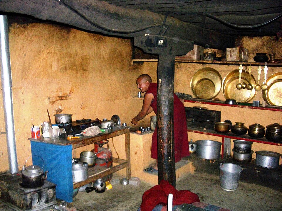 File:Key monastery kitchen, Spiti, India. 2004.jpg