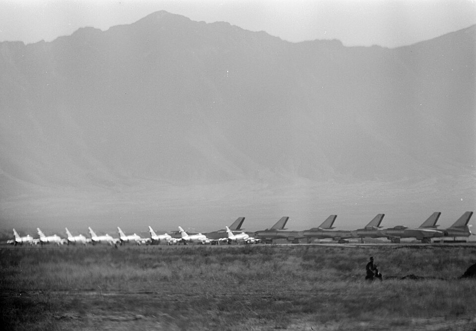 File:MiG-15s and Il-28s at Kabul 1959.jpg