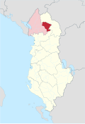 Map showing a municipality within a county