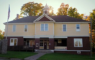 The historic Arvon Township Hall