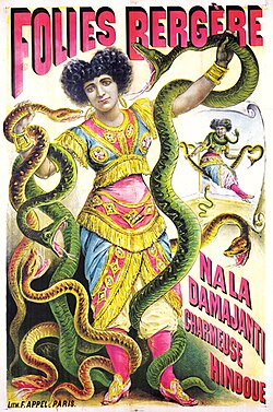 Promotional poster of Nala Damajanti holding a snake