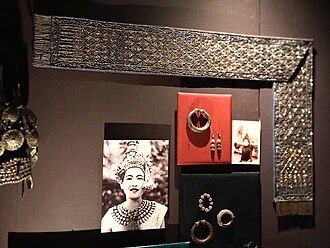 Khmer dance: bangles, bracelet, armlet, earrings, Apsara mokot, & sbai.