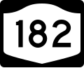 New York State Route 182 marker