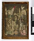 Binding from the Felbrigge Psalter, the oldest surviving embroidered binding from England. 14th century