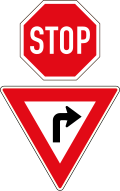 Stop for all directions, then they yield to right