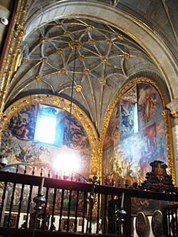 A Gothic vault in the sacristy of the Mexico City Metropolitan Cathedral (started to built in 1573)