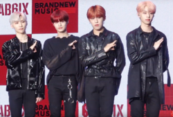 AB6IX at their first EP showcase in 2019L–R: Woong, Daehwi, Woojin, and Donghyun