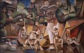 Albert Gleizes, 1912, Les Baigneuses (The Bathers), oil on canvas, 105 x 171 cm. Exhibited at the Salon des Indépendants in Paris during the spring of 1912, and the Salon de la Section d'Or, Galerie La Boétie in Paris, October 1912. Musée d'Art Moderne de la Ville de Paris