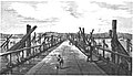 First pontoon bridge, built in 1803. View from Larsberg at Lidingö.