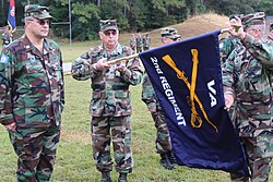 The Virginia Defense Force conducts a Change of Unit Designation Ceremony Sept. 28, 2013, at Fort Pickett.
