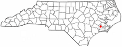 Location of Neuse Forest, North Carolina