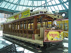 "Breezer" streetcar at Greco Plaza stop