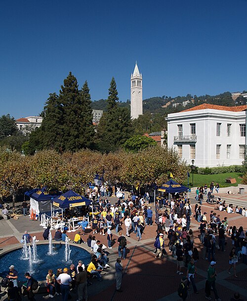 File:UCBerkleyCampanileSproul.jpg