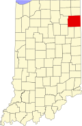 State map highlighting Allen County
