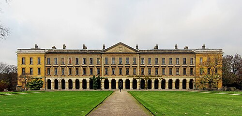 The New Building of Magdalen College was meant to form part of a quadrangle, but only one side was completed.  Edward Gibbon and C. S. Lewis had their rooms here.