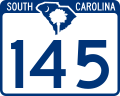 South Carolina Highway 145 marker