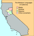SVG-ized version of a nice .gif map of Maiduan languages by User:Cyberherbalist.