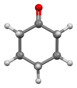 Ball-and-stick model of cyclohexanone