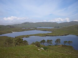 View of southend of Loch a Bhada Dharaich, directly to the east
