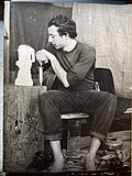 Marković during a sculpting session.