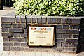 A plaque celibrateing the rebiulding of Dudley Port staion's upper level in 1989.
