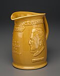 Jug depicting Batman and Fawkner, Brunswick Brickworks, 1934