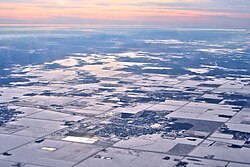 Aerial view with Beausejour in the centre foreground, 2012