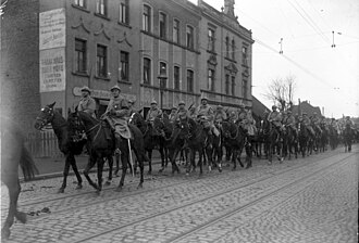The French cavalry in Gelsenkirchen in March 1923.