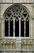 Elaborate Kentish tracery in the Oxenden window, Canterbury Cathedral