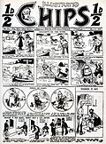 Image 18Cover of Illustrated Chips in 1896 featuring the first appearance of the long-running comic strip of the tramps Weary Willie and Tired Tim. (from British comics)