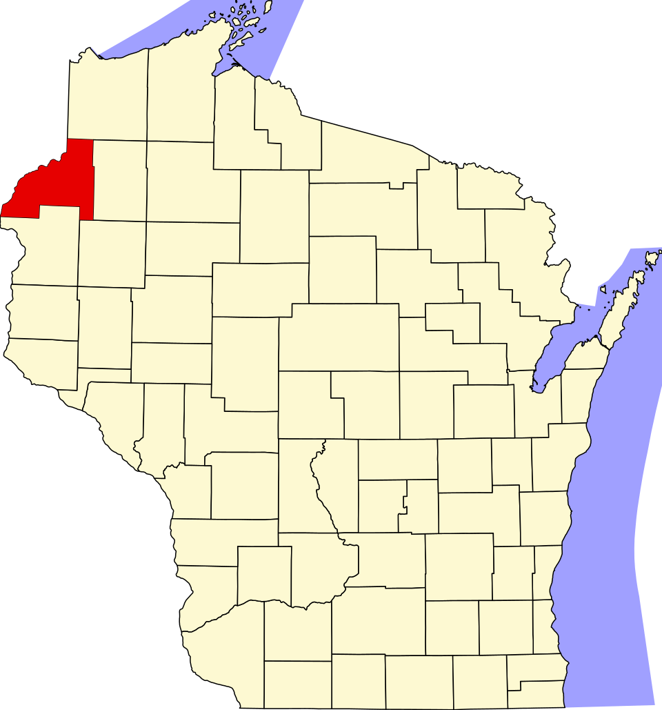 File:Map of Wisconsin highlighting Burnett County.svg