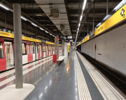 The current appearance of the Line 4 platform