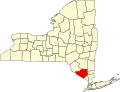State map highlighting Orange County