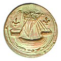 Seal dated 1412, showing a ship with two fleur-de-lis