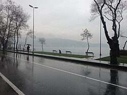 A view from the Bosphorus shore at Kireçburnu.